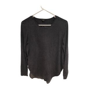 Theory vintage gray long sleeve shirt small